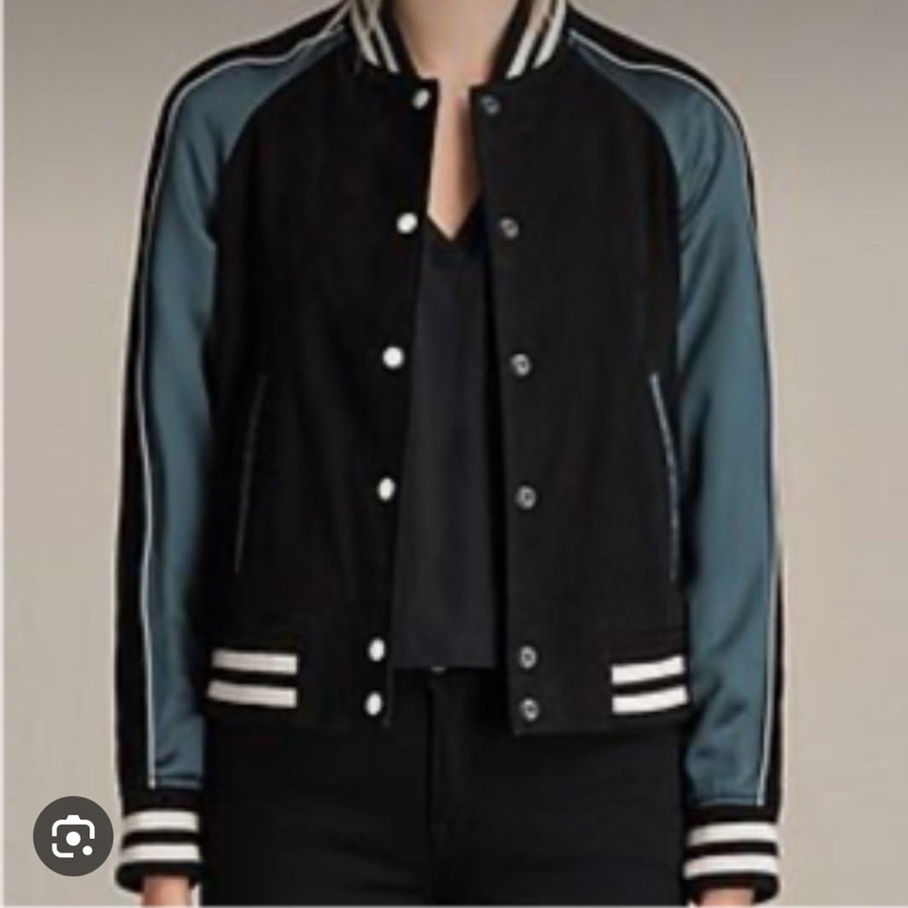 ⬇️AllSaints Women’s Epton Suede Bomber 🌺 - Picture 8 of 16